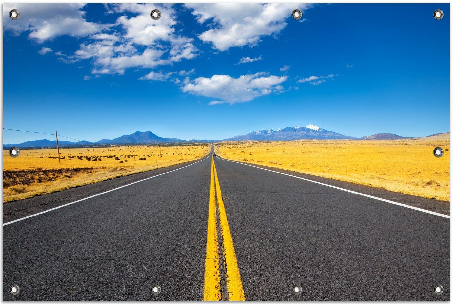 Thumbnail - Wallario Sichtschutzzaunmatten Route 89 in Arizona - Am Ende der Horizont, rund