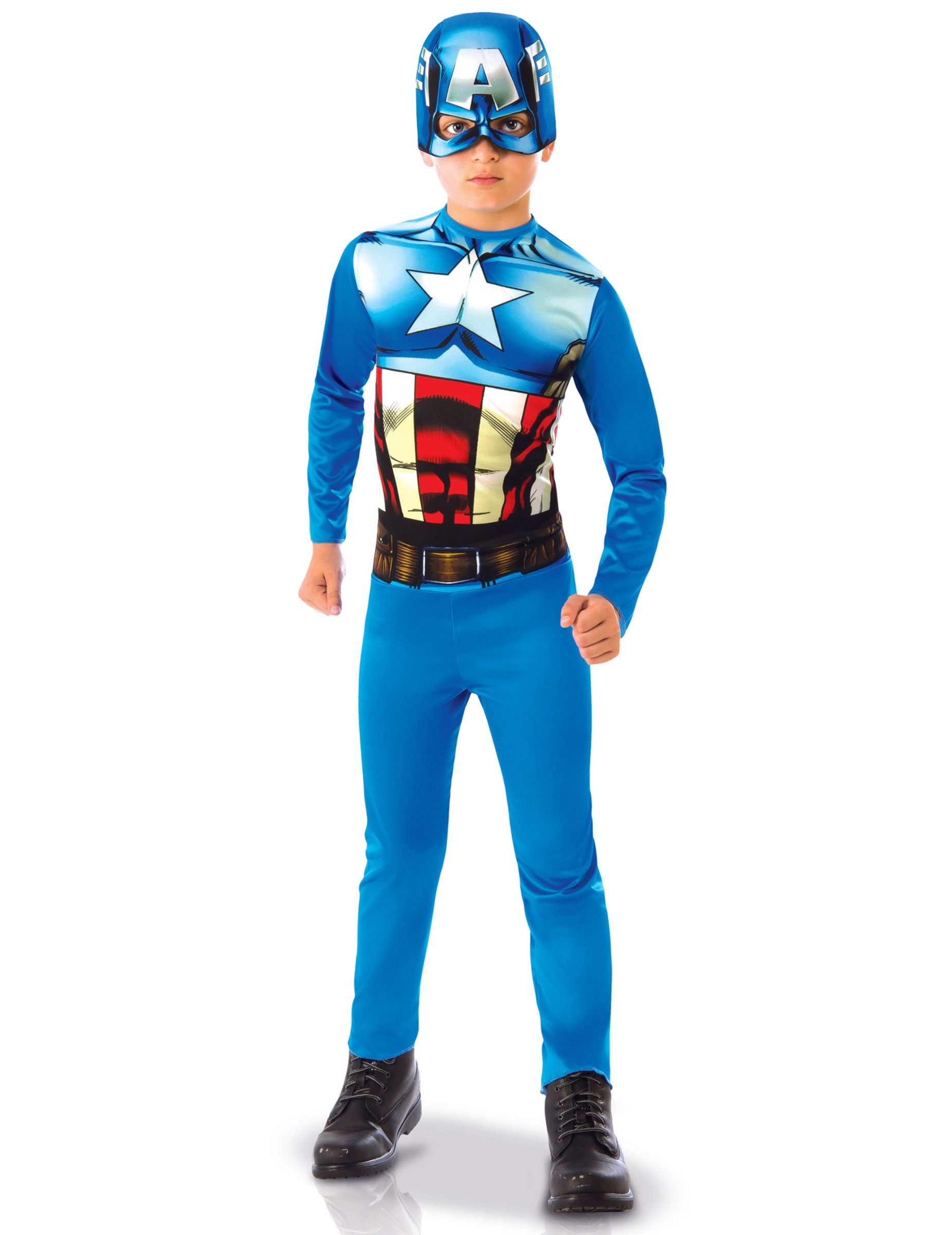 Rubie´s Kostüm Captain America-Kinderkostüm Marvel-Lizenzkostüm blau