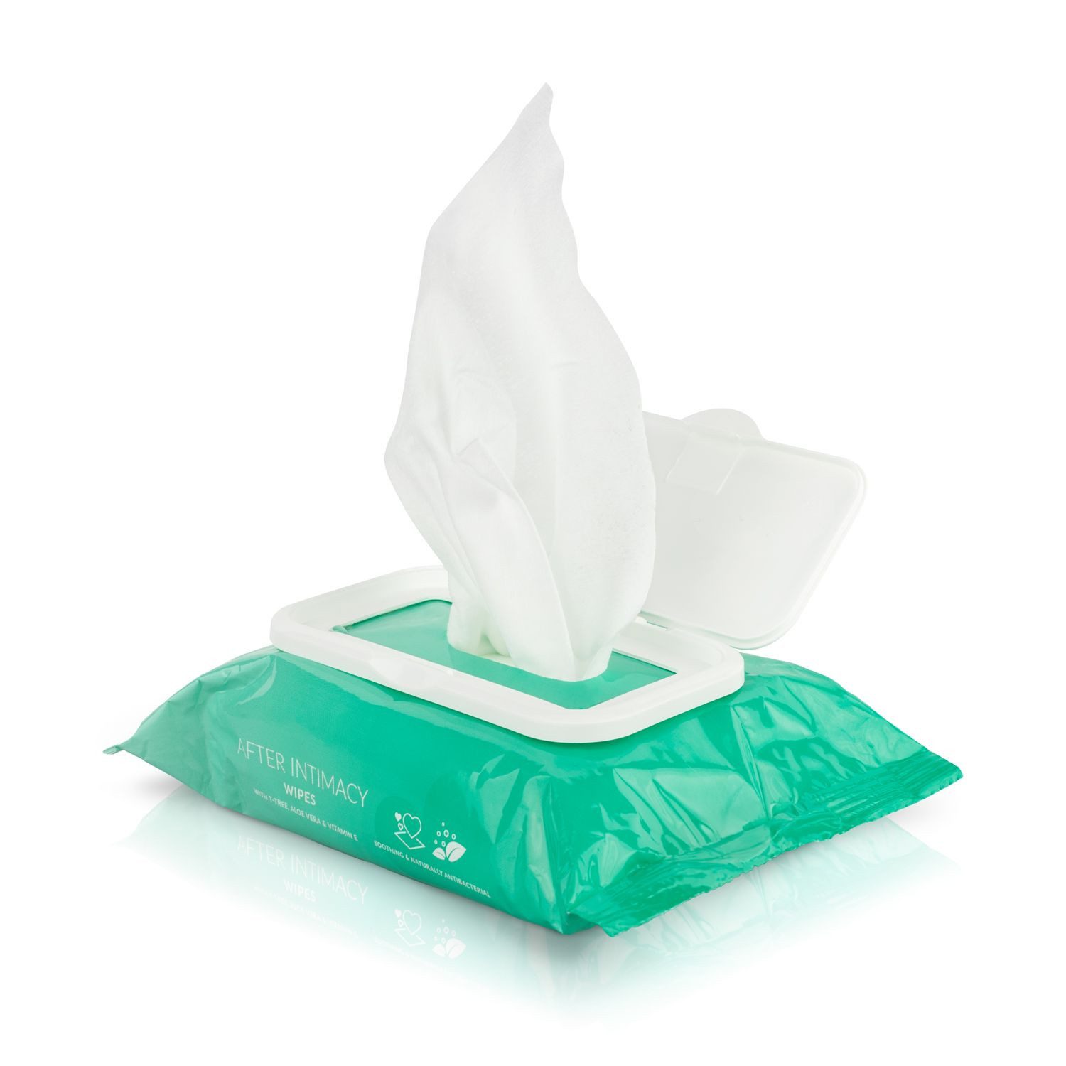 EasyGlide Intimpflege Intimitätstücher mit Teebaumöl, Aloe Vera & Vitamin E - 25 Tücher