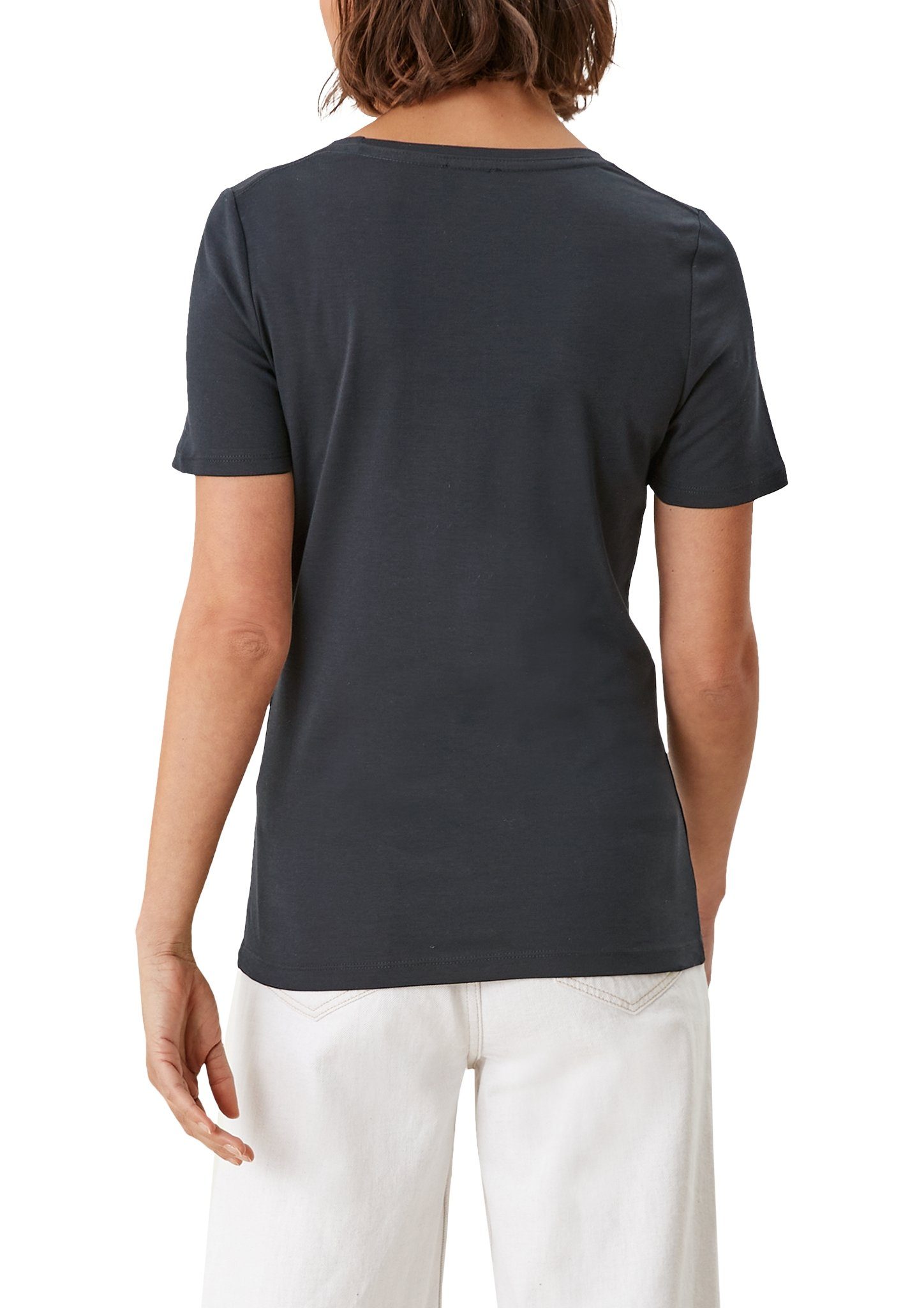Damen Shirts s.Oliver Kurzarmshirt T-Shirt mit Rundhalsausschnitt (1-tlg)