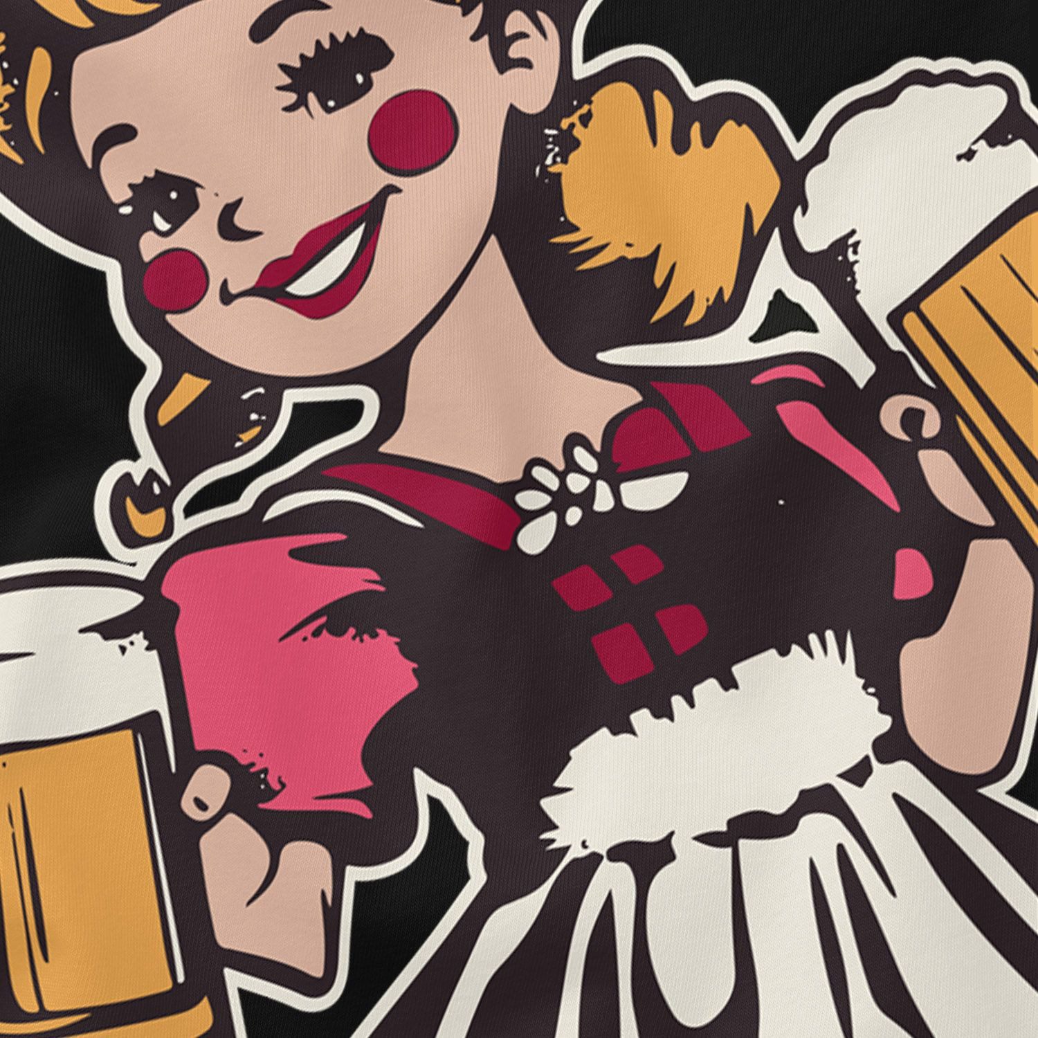 MoonWorks Print-Shirt Damen T-Shirt Trachtenshirt Dirndl Lausmadl Bayern Bier Kostüm Tracht mit Print