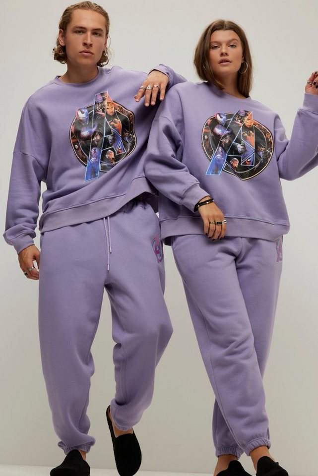 Studio Untold Sweathose Sweatpants Wide Legs Elastikbund Marvel Print