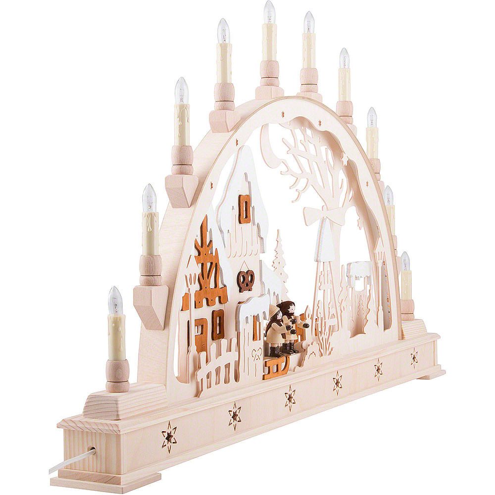 Manufaktur Holger Seidel Schwibbogen Schwibbogen Weihnachtsmarkt (78x45cm) von Manufaktur Seidel
