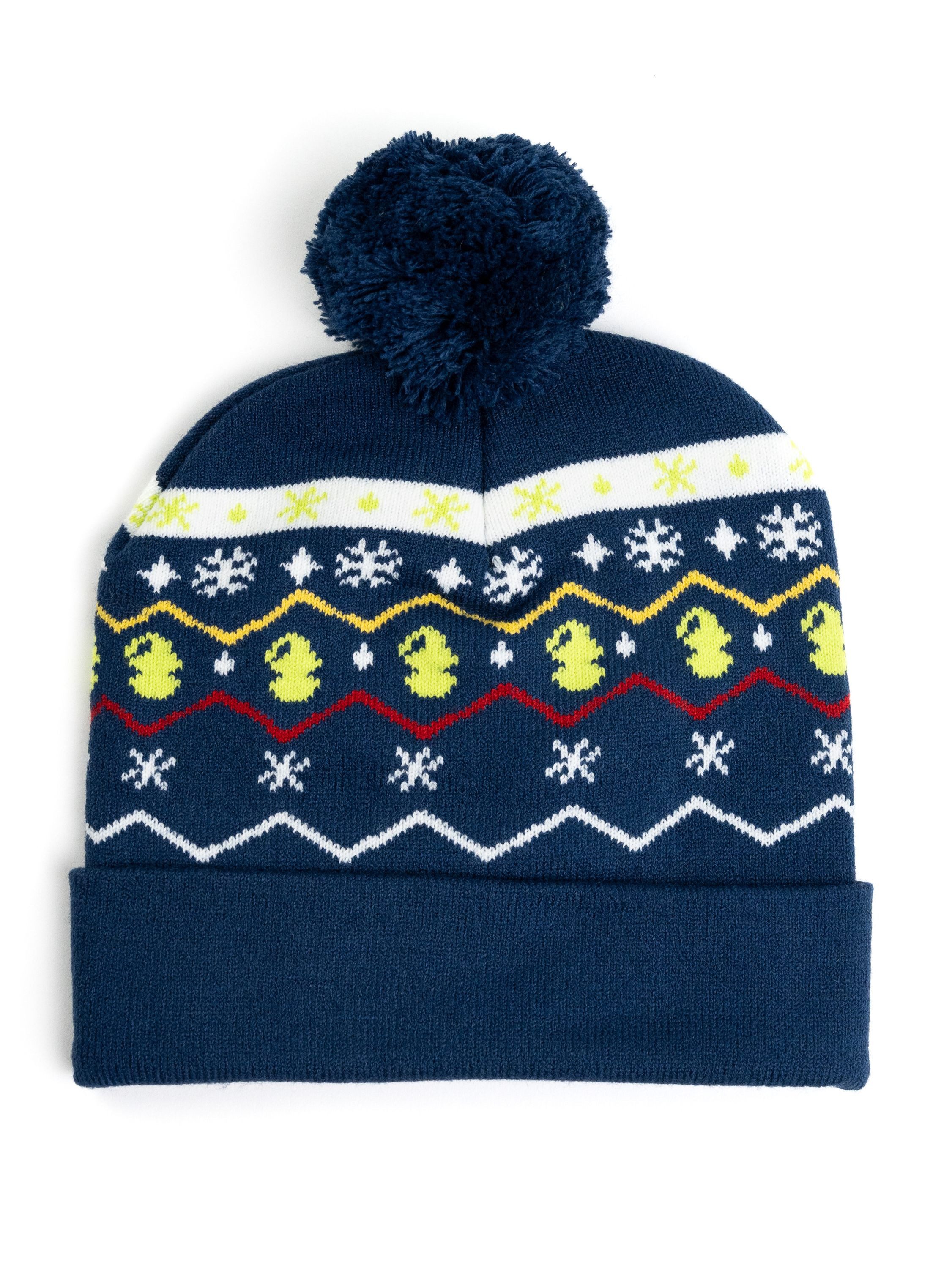 United Labels® Strickmütze The Grinch Strickmütze Wintermütze mit Bommel Mütze