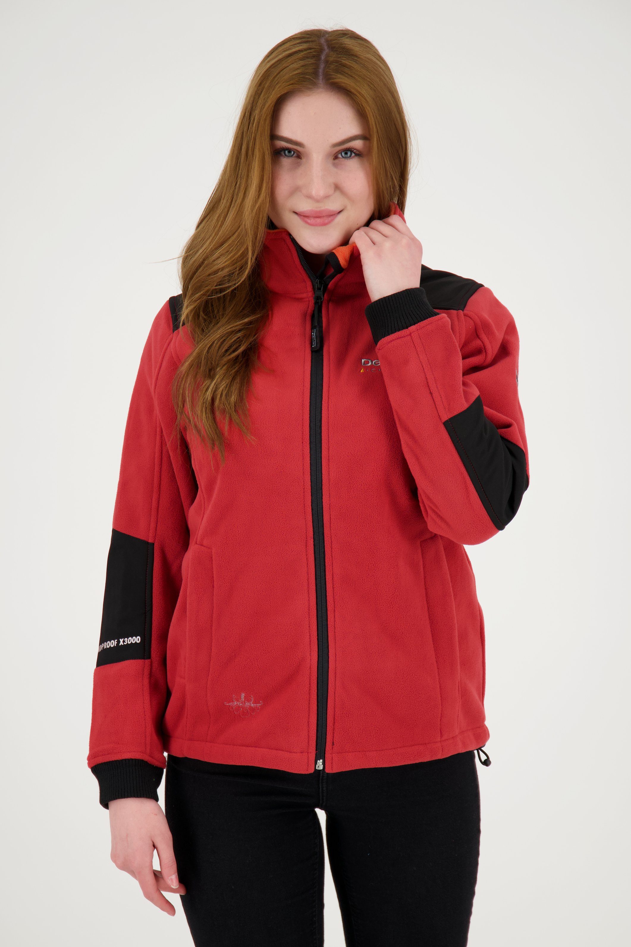 DEPROC Active Fleecejacke Windstopper CANADA NEW CS WOMEN auch in Großen Größen erhältlich, mit atmungsaktiver Membran dark red