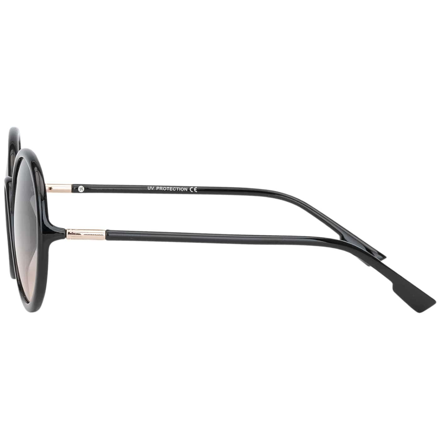 blau violette, Eyewear und mit Linsen Rundglas Damen Designer schwarzen BEZLIT (1-St) Sonnenbrille Sonnenbrille