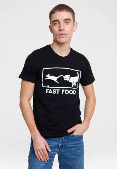 LOGOSHIRT T-Shirt FAST FOOD mit lustigem Print