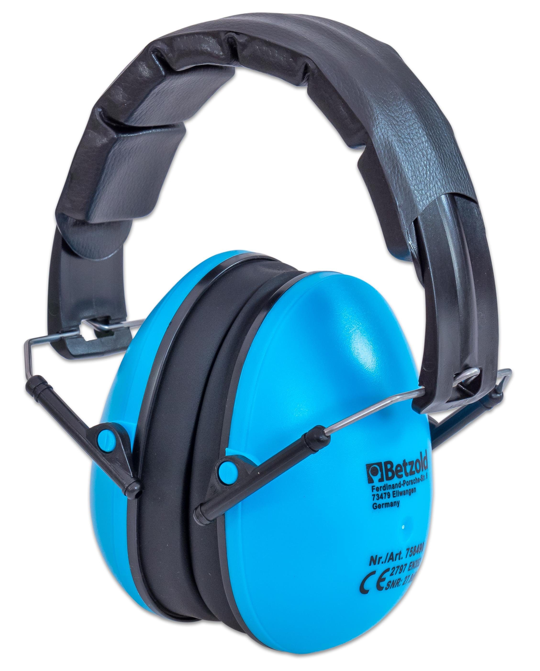 Betzold Kapselgehörschutz Schutz-Kopfhörer - Ohrenschützer Kinderlärmschutz Gehörschutz blau