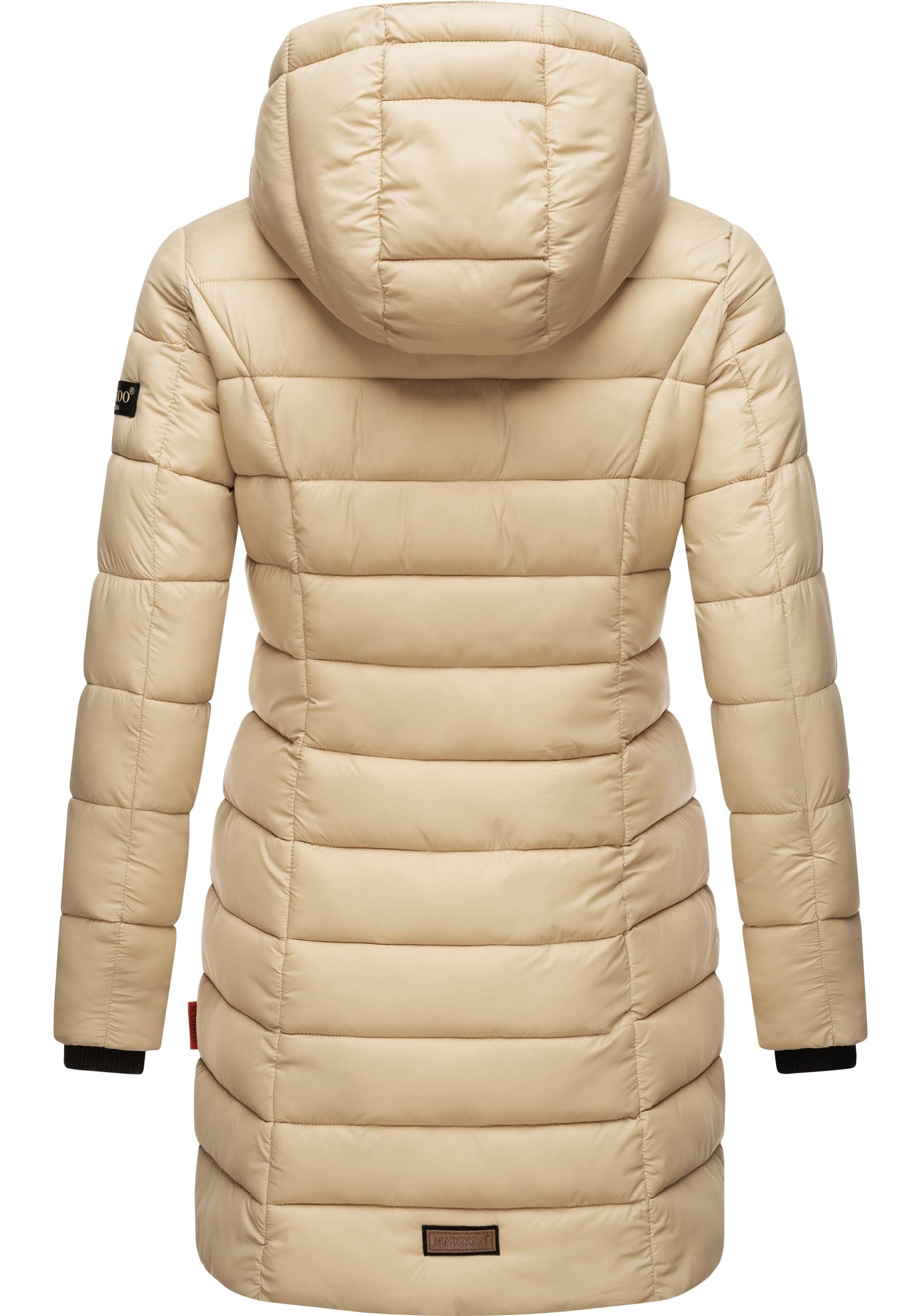 Marikoo Steppmantel Abendsternchen zeitloser Wintermantel mit schmaler Steppung