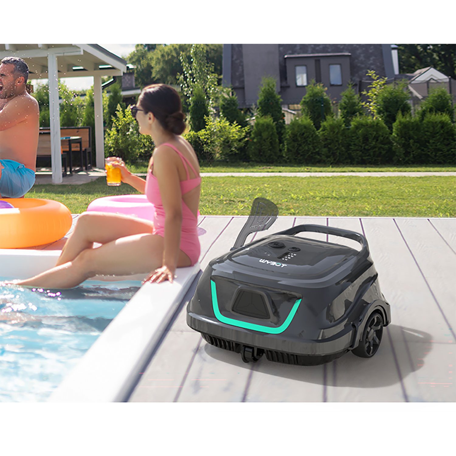 WYBOT Poolroboter A1 Kabelloser Pool-Saugroboter, Doppelfilter