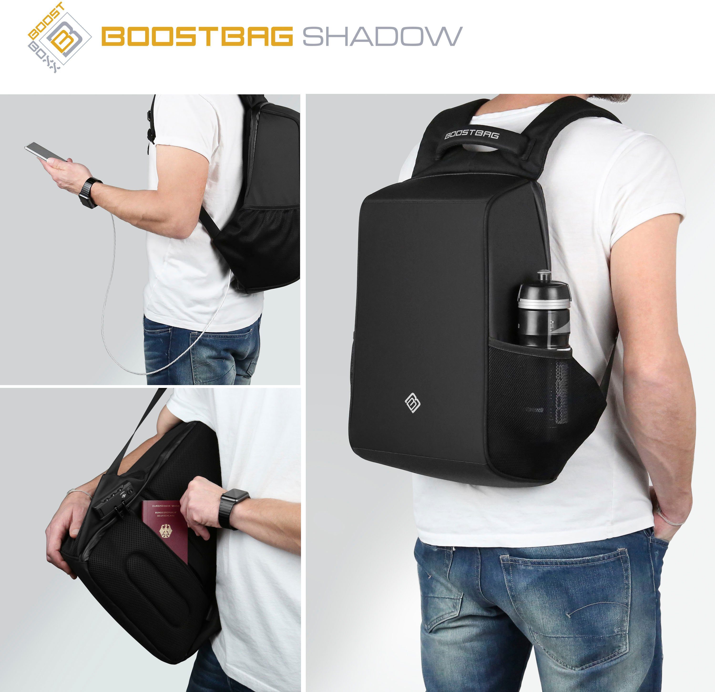 Notebookrucksack Boostbag BoostBoxx Shadow