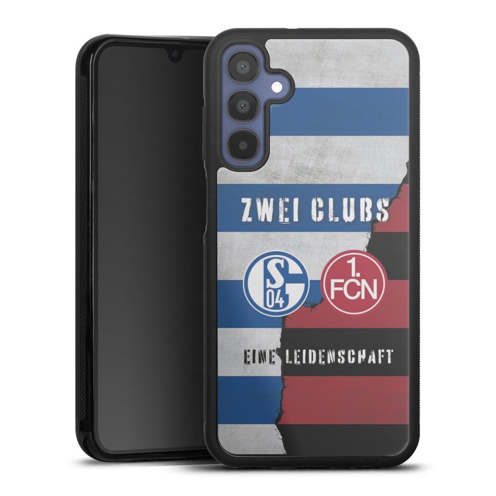DeinDesign Handyhülle FC Schalke 04 1. FC Nürnberg Freundschaft, Samsung Galaxy A15 5G Gallery Case Glas Hülle