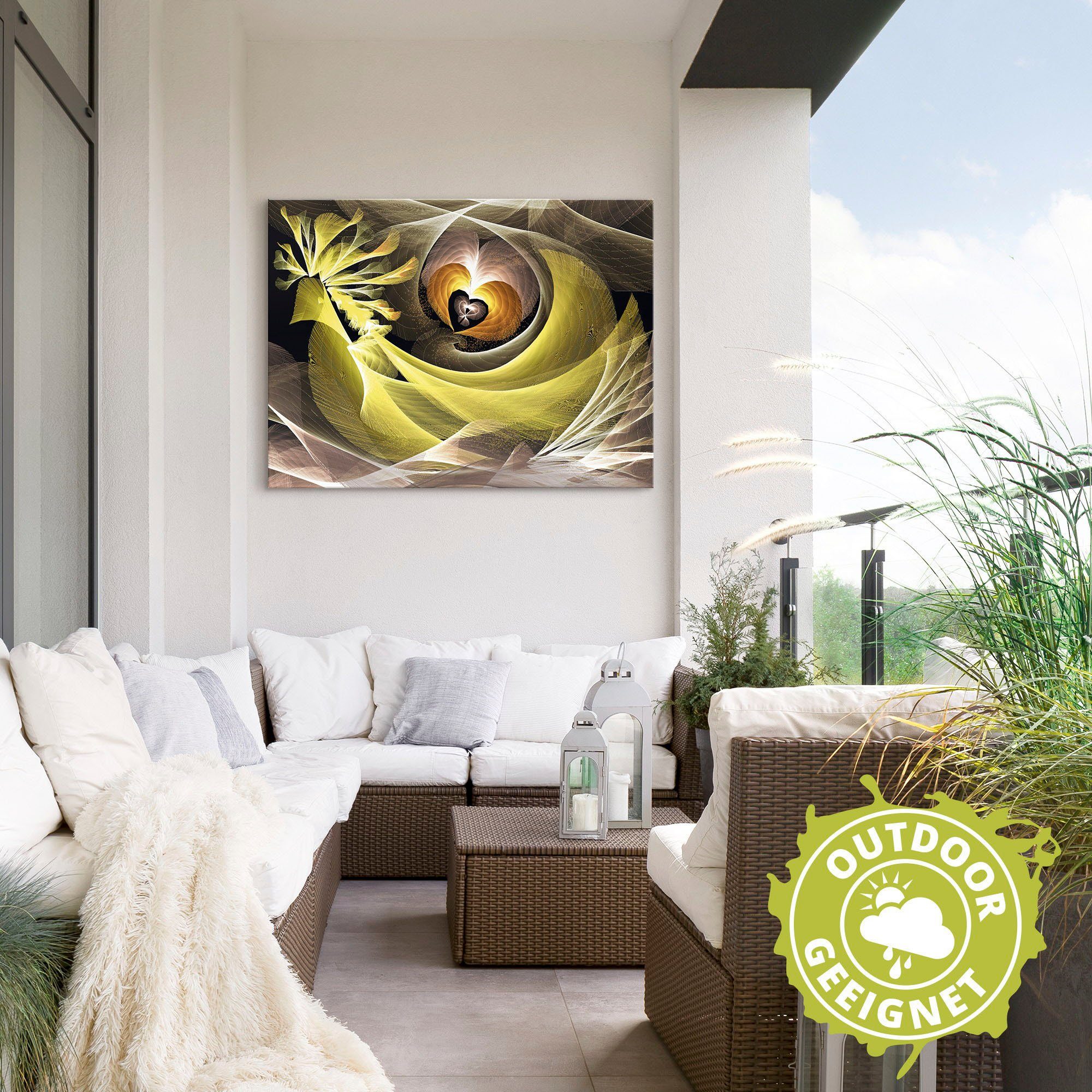 Artland Wandbild »Magischer Vogel mit Herzen«, Animal Fantasy (1 Stück), in vielen Größen & Produktarten - Alubild / Outdoorbild für den Außenbereich, Leinwandbild, Poster, Wandaufkleber / Wandtattoo auch für Badezimmer geeignet-HomeTrends