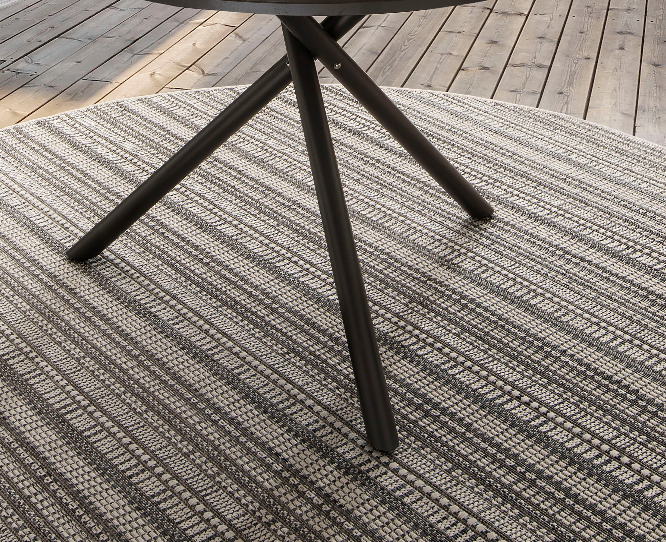 Destiny Esstisch BARLETTA, (110x77cm) Aluminium, HPL Tischplatte