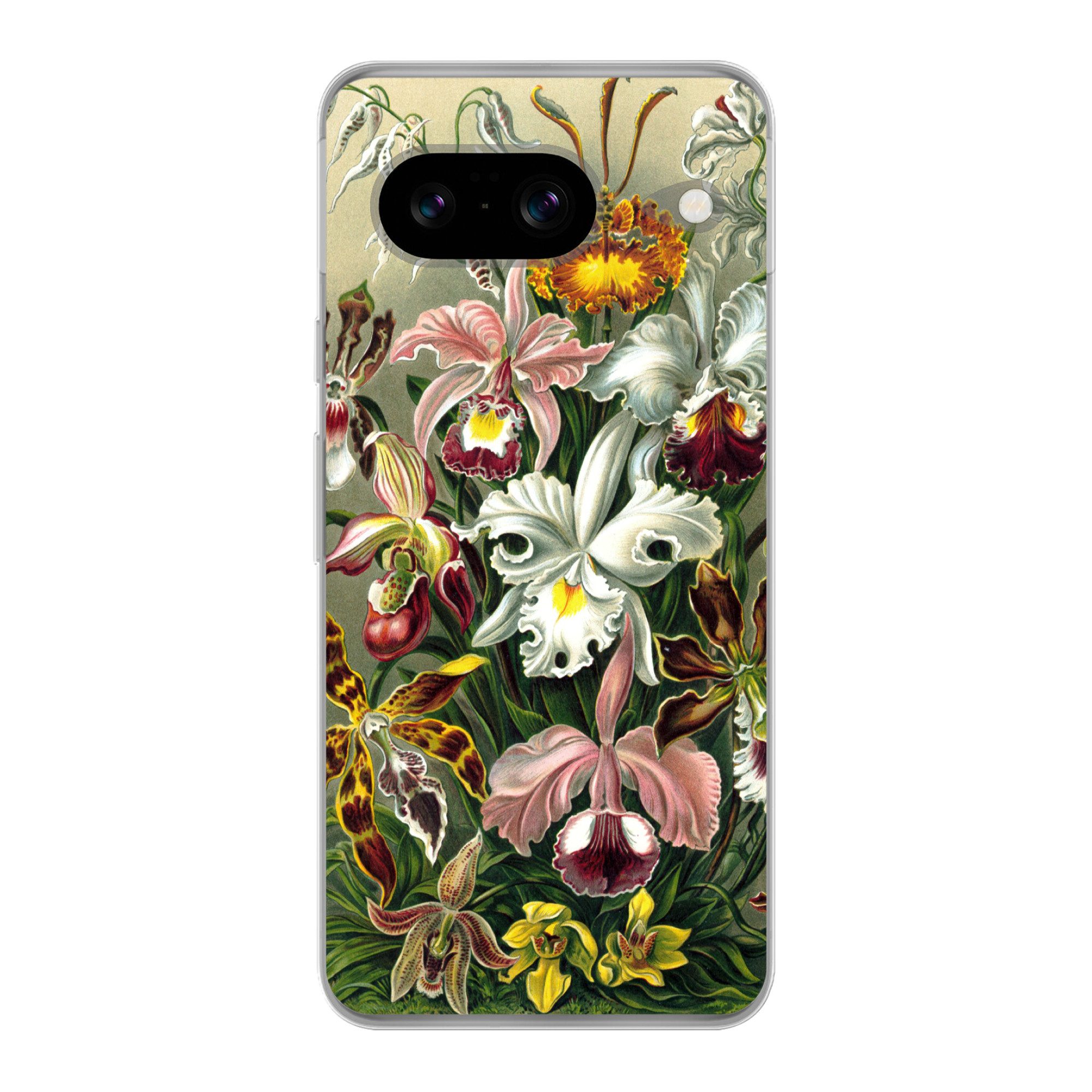 MuchoWow Handyhülle für Google Pixel 8 Orchidee - Haeckel - Kunst, Handy Case, Silikon, Bumper Case Dünn