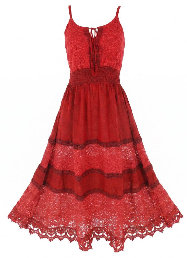 Guru-Shop Midikleid Besticktes Boho Sommerkleid, langes besticktes.. alternative Bekleidung – Bild 2 von 5