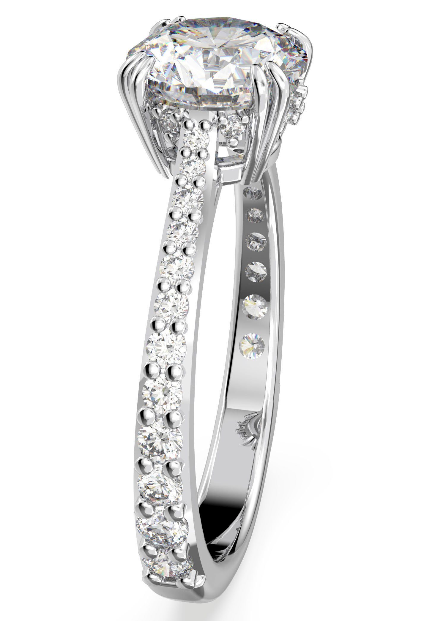 Swarovski Fingerring Stilla Round Cocktail, mit Swarovski® Kristall