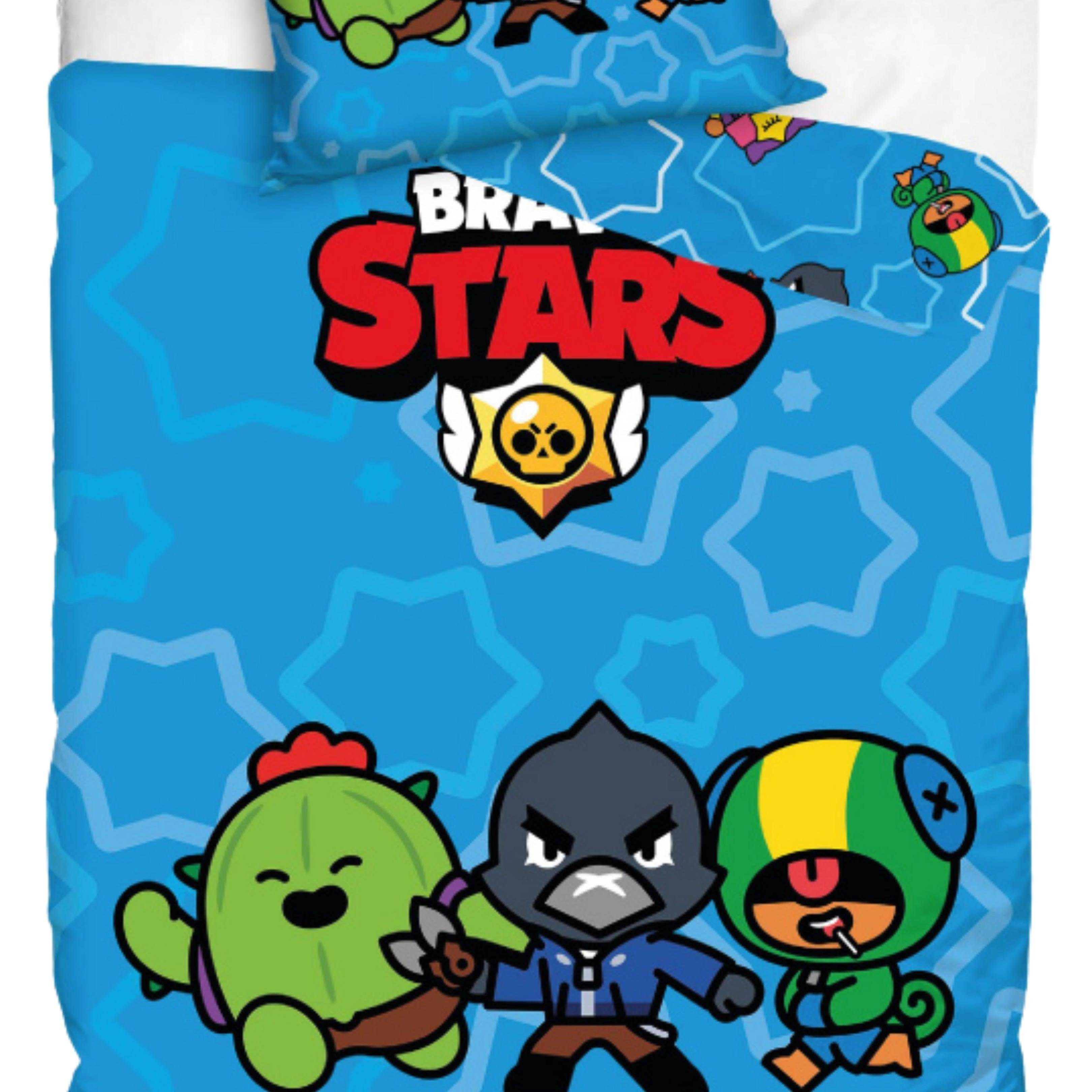 MTOnlinehandel Bettwäsche Brawl Stars 135x200 + 80x80 cm, 100 % Baumwolle, Renforcé, 2 teilig, Gaming / Game Bettwäsche für Kinder, Teenager und Jugend – Bild 4 von 5