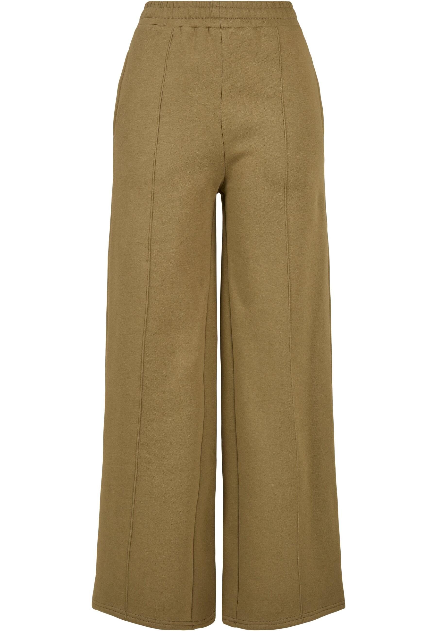 URBAN CLASSICS Stoffhose Urban Classics Damen Ladies Straight Pin Tuck Swea günstig online kaufen