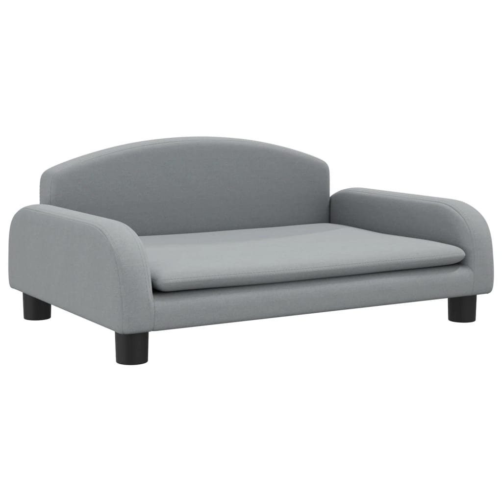 vidaXL Hundekorb 70 x 45 x 30 cm Hundebett Hellgrau 70x45x30 cm Stoff Körbchen