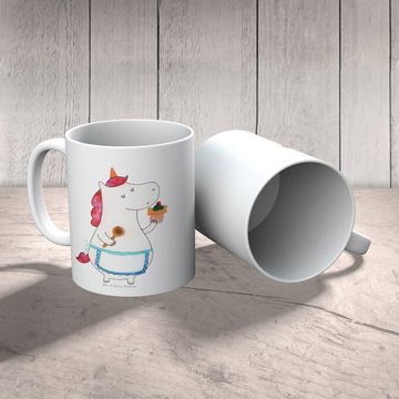 Mr. & Mrs. Panda Kinderbecher Einhorn Küche - Weiß - Geschenk, Kindertasse, Bruchfeste Tasse, Träum, Kunststoff, Förderung der Selbstständigkeit
