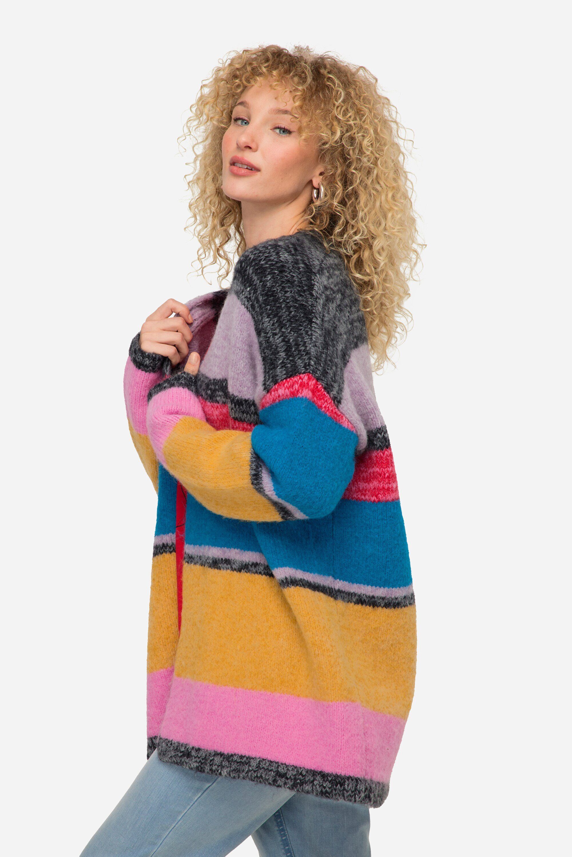 Laurasøn Strickjacke Strickjacke multicolor offene Langarm Form