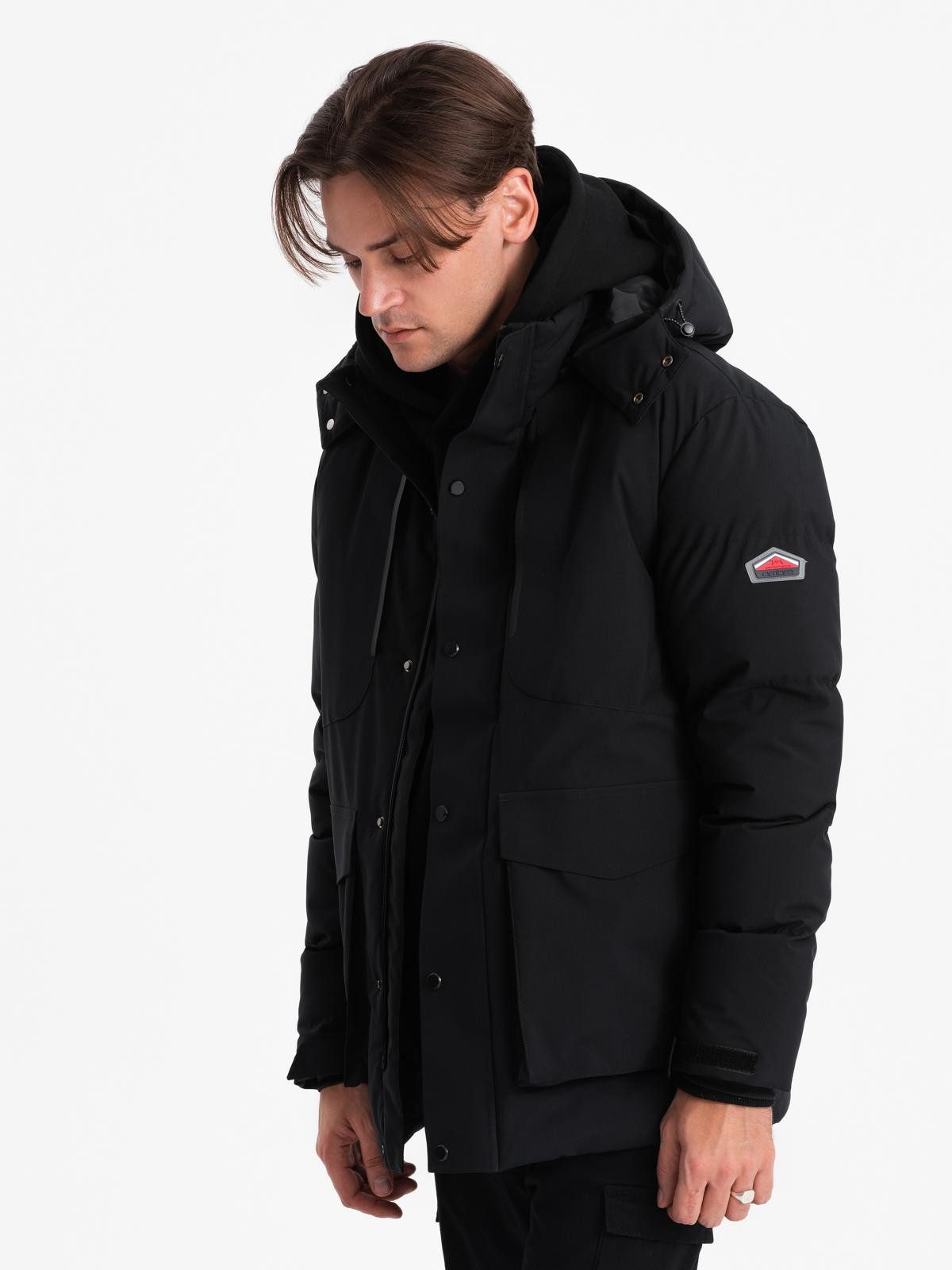 OMBRE Winterjacke Winterjacke für Herren mit abnehmbarer Kapuze