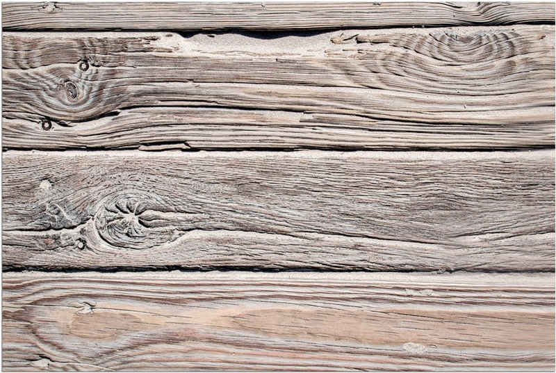 Fußmatte Türmatte Vintage Holz Landhaus in 40x60 cm als Fussabtreter, matches21 HOME & HOBBY, rechteckig, Höhe: 5 mm, Rutschfester Türvorleger für innen als waschbare Schmutzfangmatte