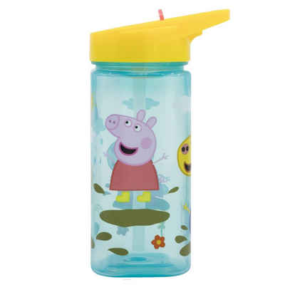 Peppa Pig Trinkflasche Peppa Wutz & Freunde, Kinderflasche mit Tragegriff & Trinkkappe 530 ml BPA frei