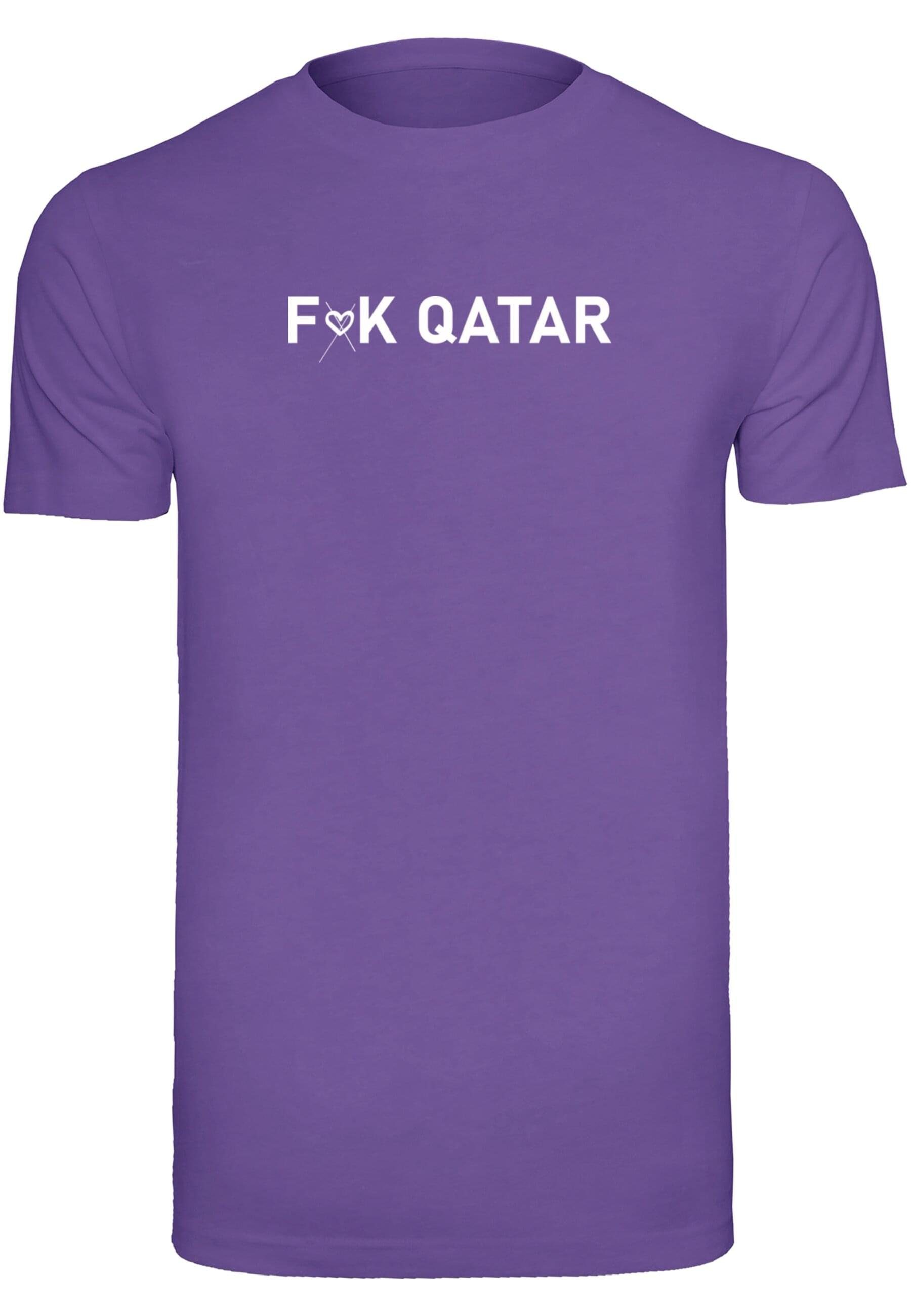 Merchcode T-Shirt Herren F (no heart) K Qatar T-Shirt Round Neck (1-tlg) ultraviolet