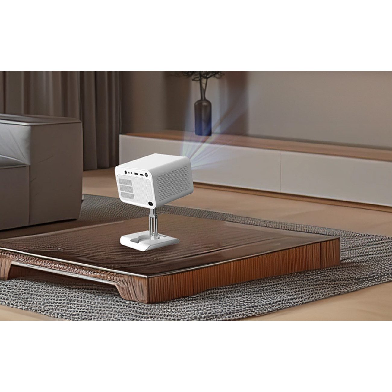 BLiTZWOLF Beamer-Standfuß BW-VF4, (Stativ-Set, Ständer mit Schraube, Unterlegscheibe, 360° drehbar und neigbar, geeignet für Front- und Rückprojektion)