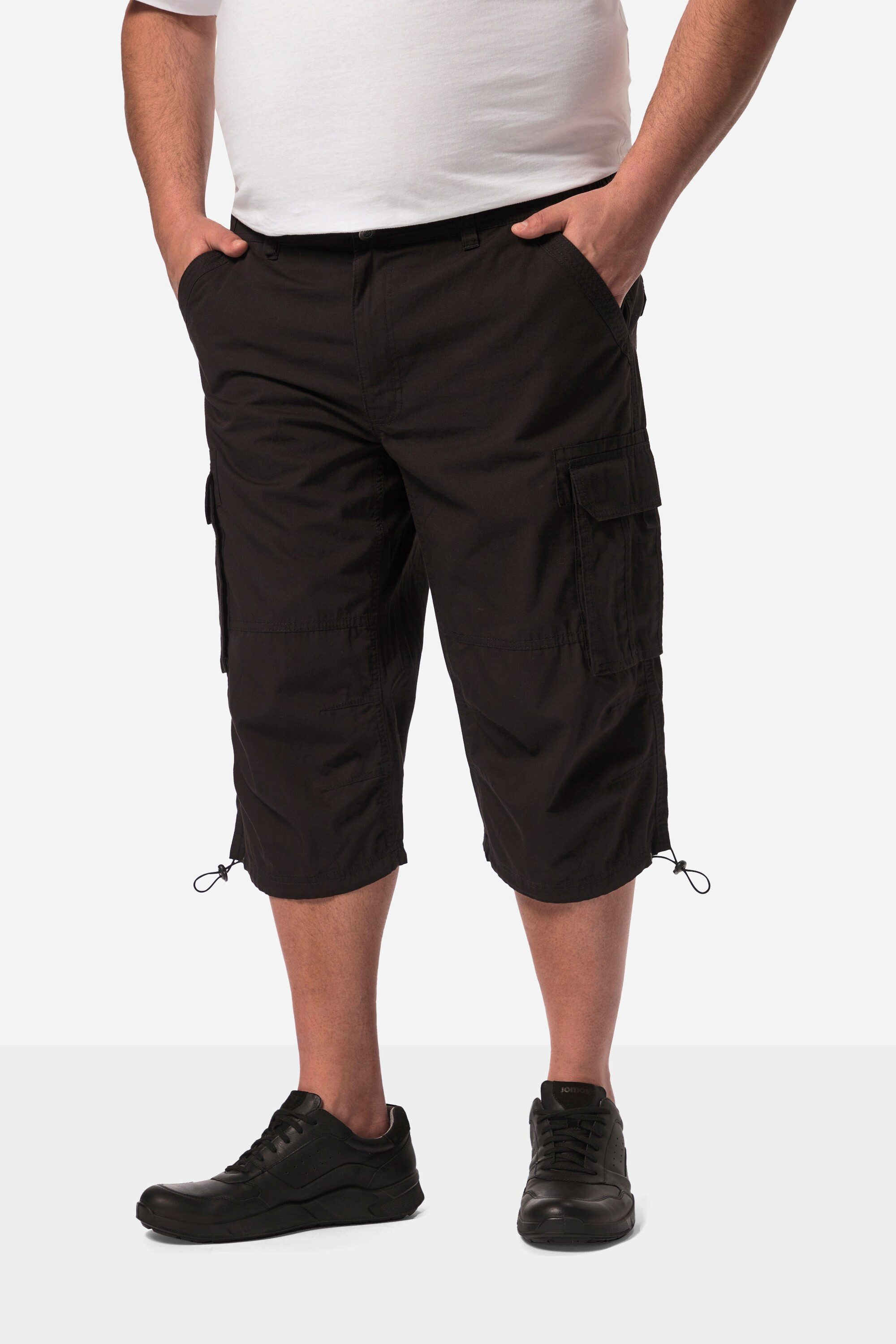 Men Plus Bermudas 3/4-Cargohose Ripstop teilelastischer Bund