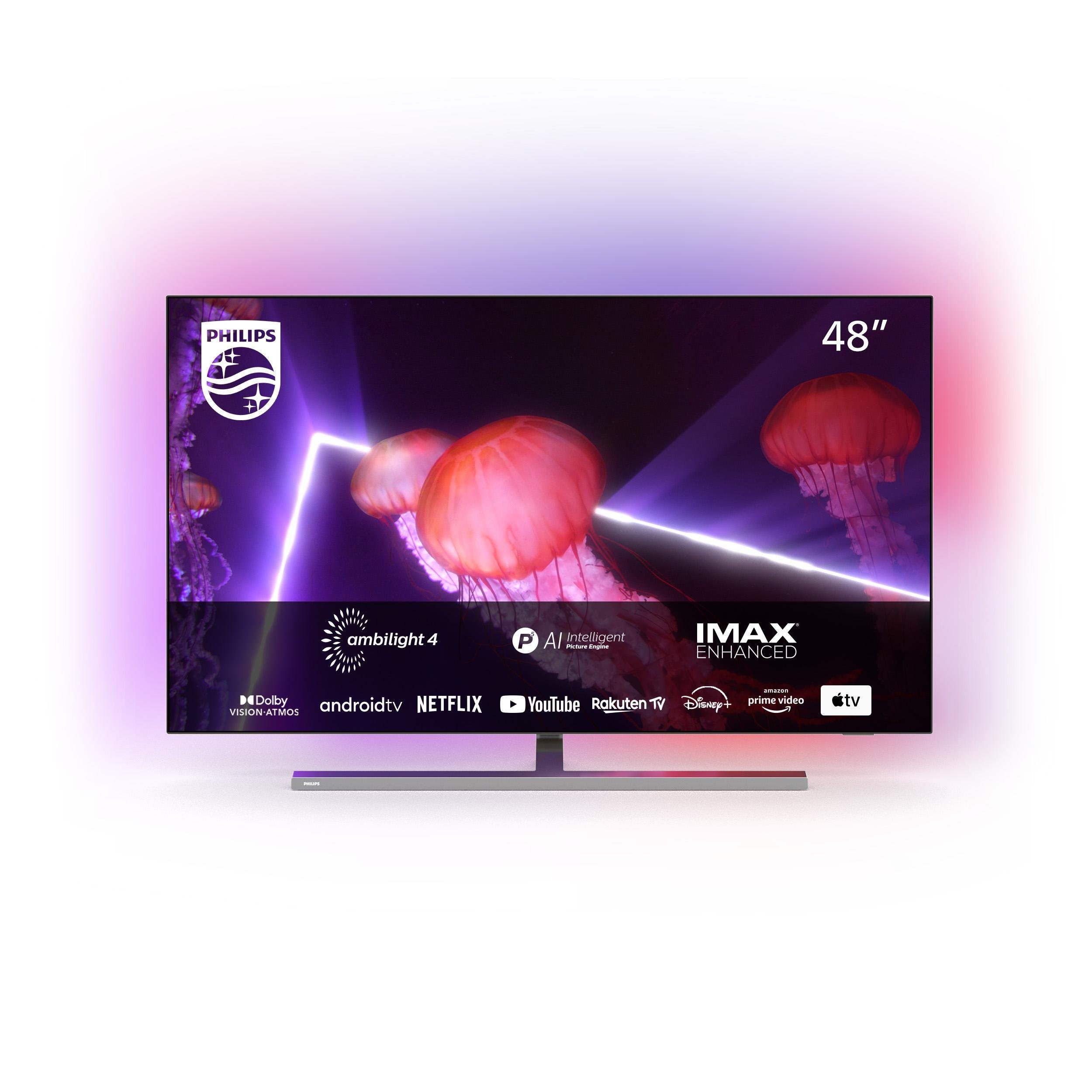 Philips 48OLED887/12 OLED-Fernseher (121,00 cm/48 Zoll, 4K Ultra HD,  Smart-TV, IMAX