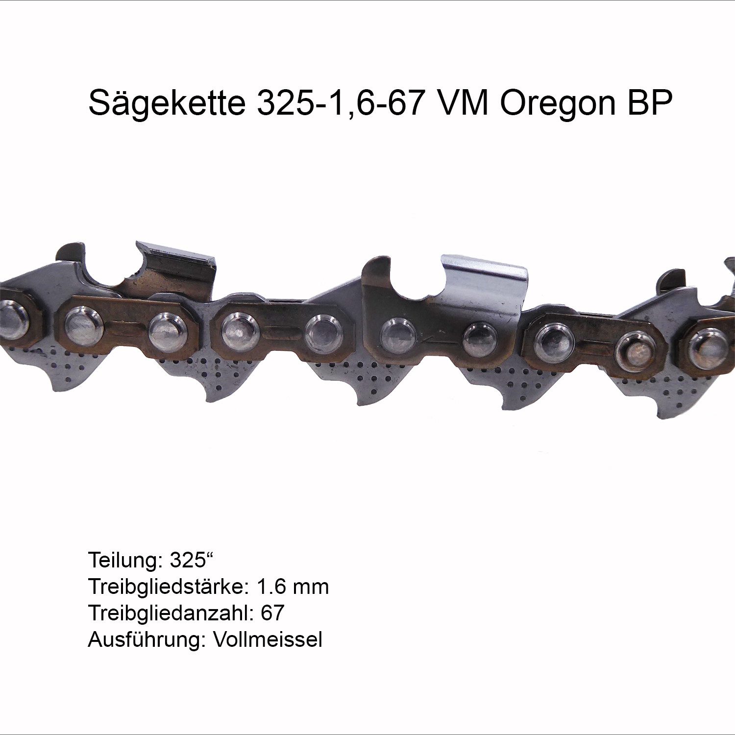 Oregon Ersatzkette Oregon LP Sägekette 325 1.6 mm 67 TG VM Ersatzkette