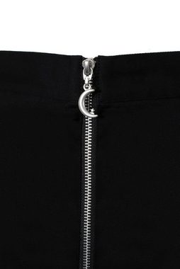 Hell Bunny Bleistiftrock Phaze Skirt Bestickt Mondphasen Gothic Lunar Mond Sterne Motiv