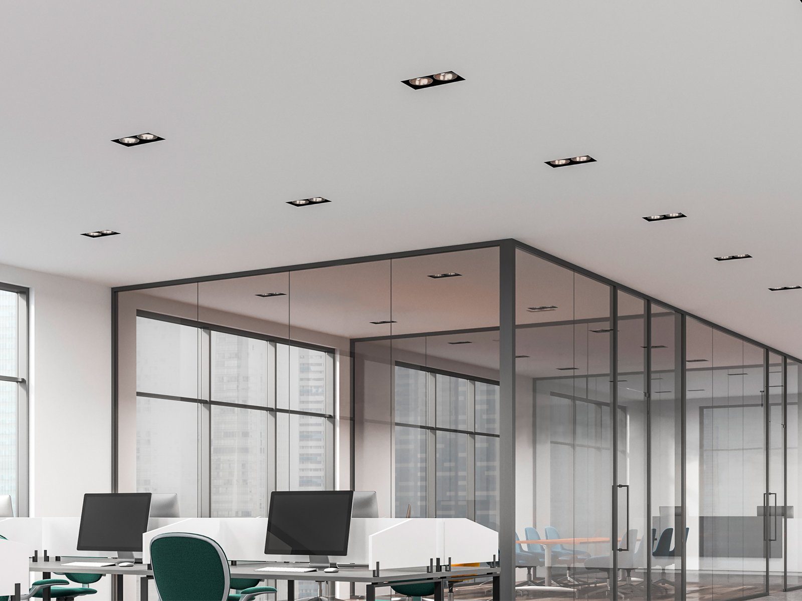 TRIO Leuchten LED Einbaustrahler, Dimmfunktion, LED wechselbar, Warmweiß, Deckenspot-s Einbau Treppenhaus Deckeneinbauleuchte-n, Breite 17cm