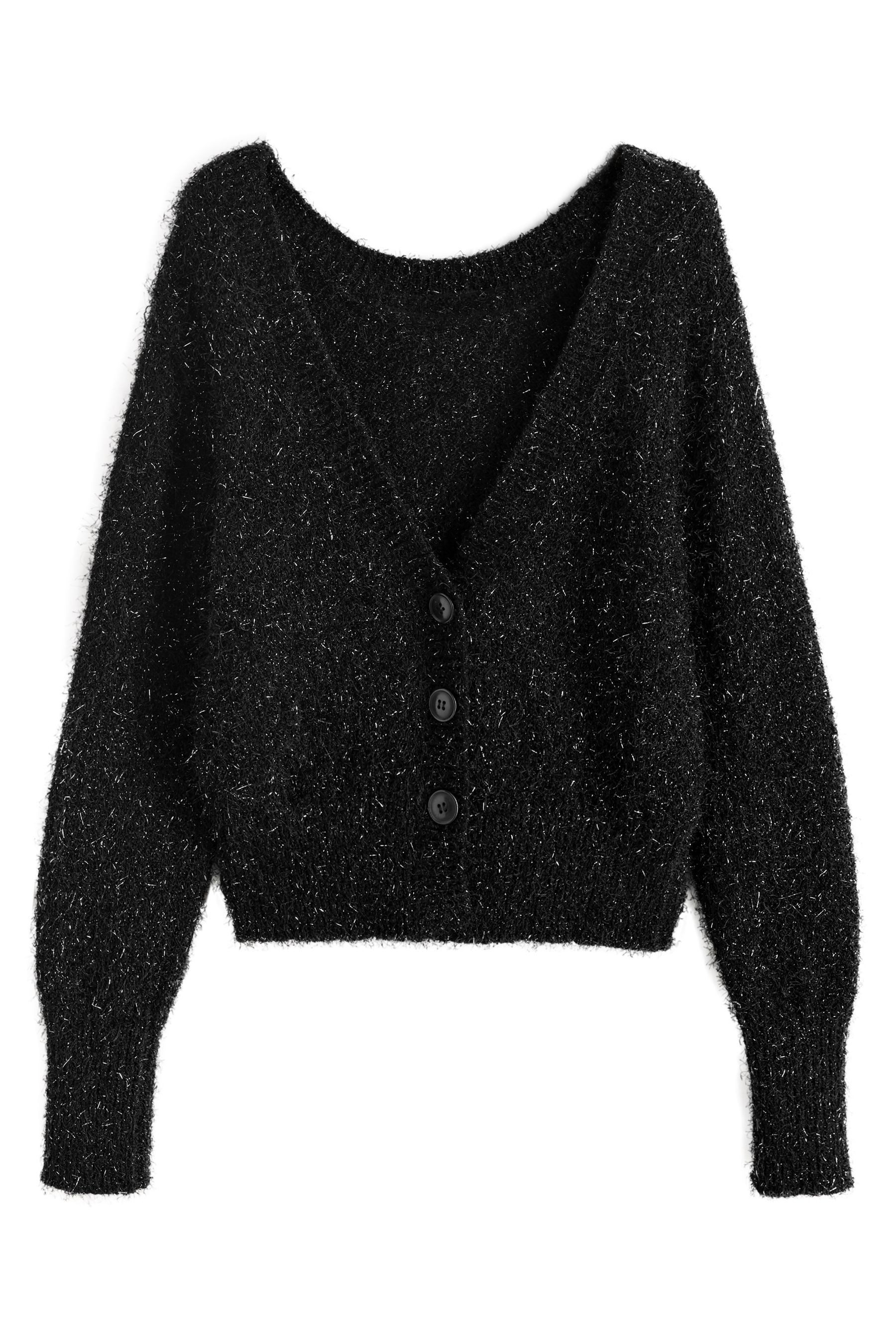 Next V-Ausschnitt-Pullover Funkelnde Wende-Strickjacke mit V-Ausschnitt günstig online kaufen