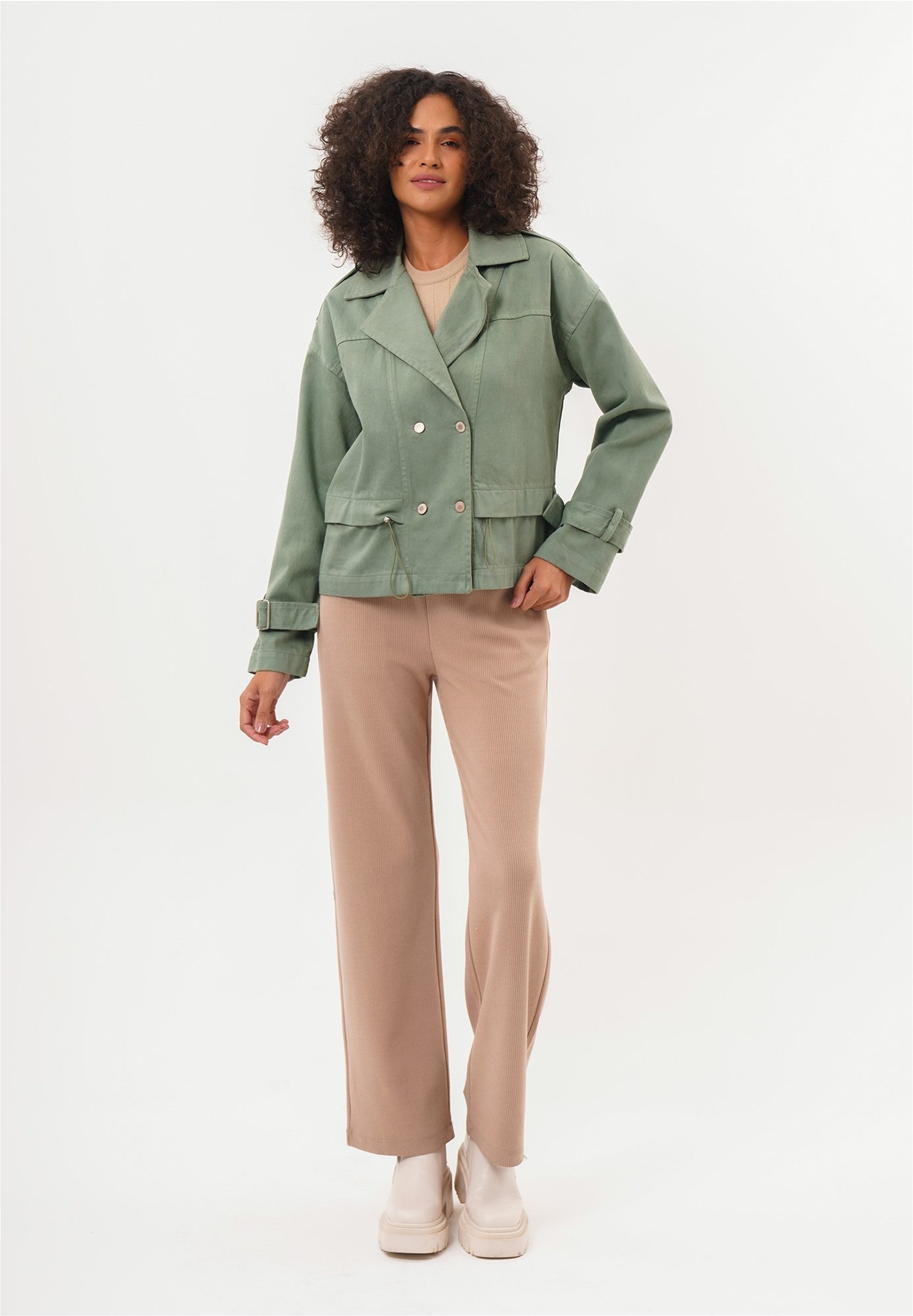 freshlions Trenchcoat (1-tlg) mit stylischem Reverskragen
