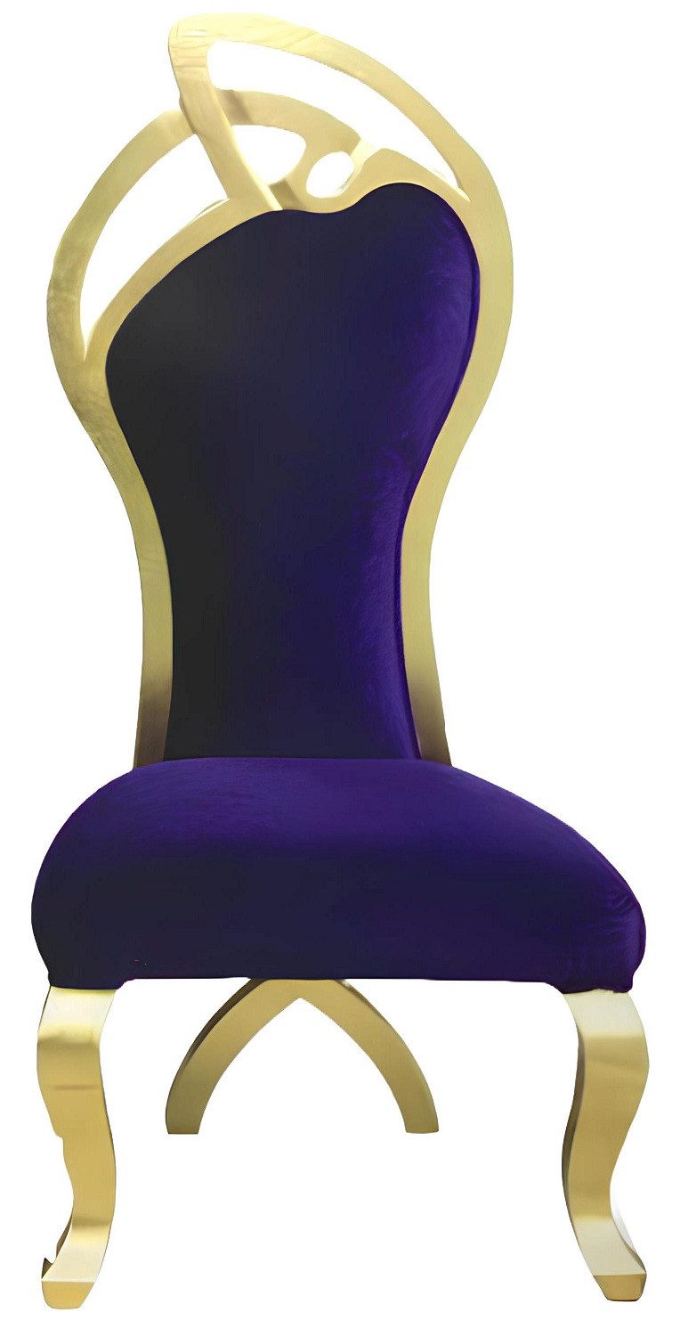 Xlmoebel Polsterstuhl Königlicher Samt-Sessel im Antik-Stil mit Chesterfield-Polsterung, Hergestellt in Europa