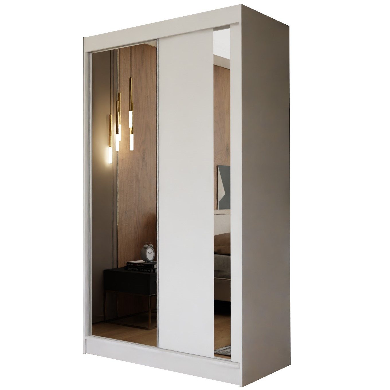 Beautysofa Schwebetürenschrank Gaja (weiß, schwarz, graphit, artisan, Kasch günstig online kaufen