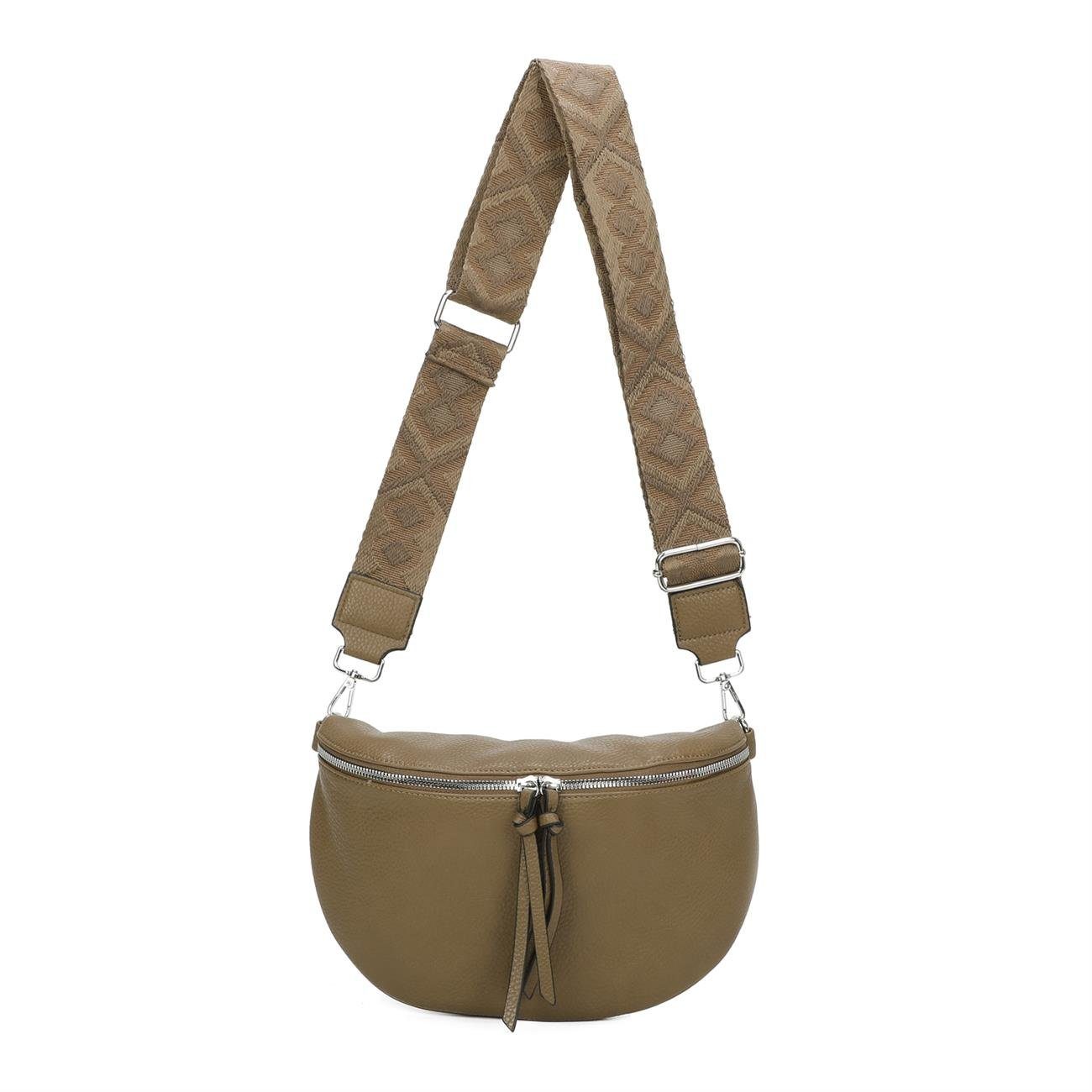 Schultertasche Damen Brusttasche Umhängetasche CrossBody Tasche CrossBag Muster Gurt