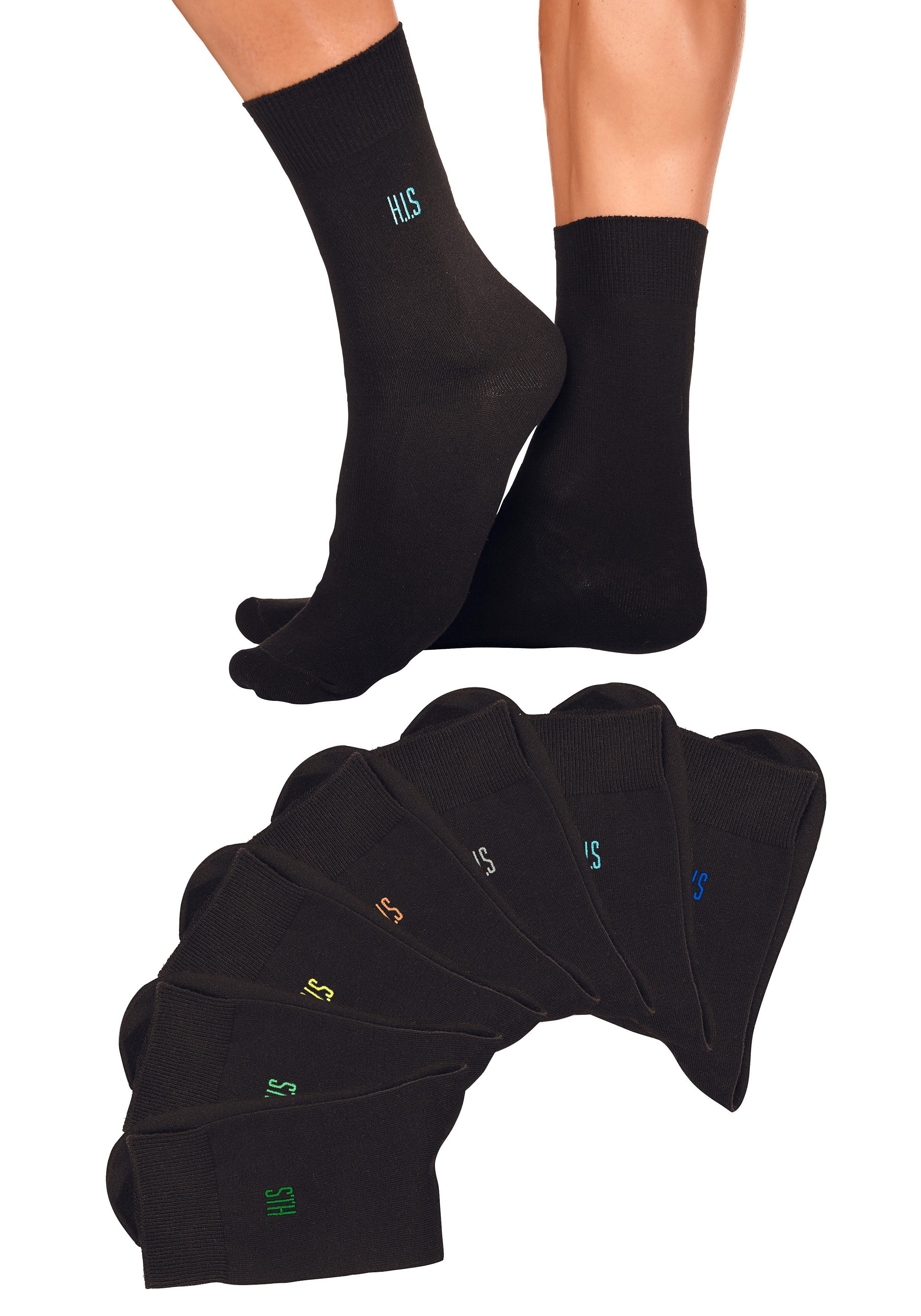 H.I.S Basicsocken (Packung, 7-Paar) mit Komfortbündchen