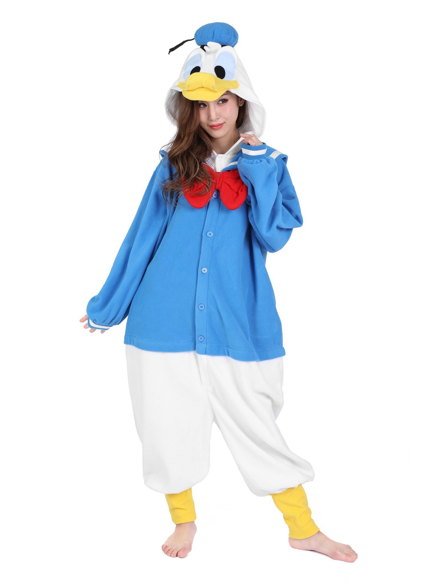 Metamorph Kostüm Donald Duck Kigurumi, Original Disney-Kostüm: kuscheliger Onesie von Sazac