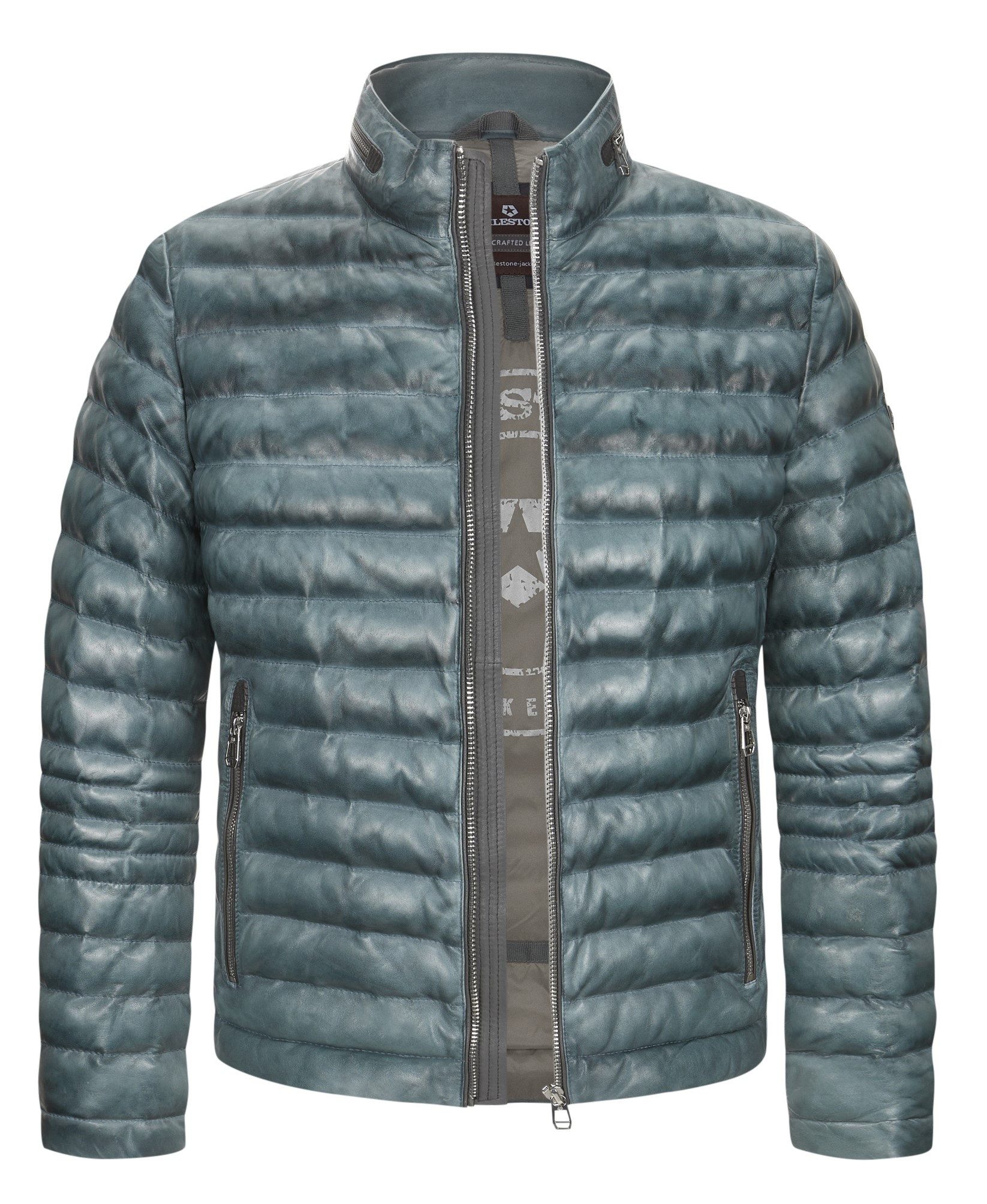 Milestone Lederjacke MSCavallino leichte Steppjacke aus feinem Lammleder