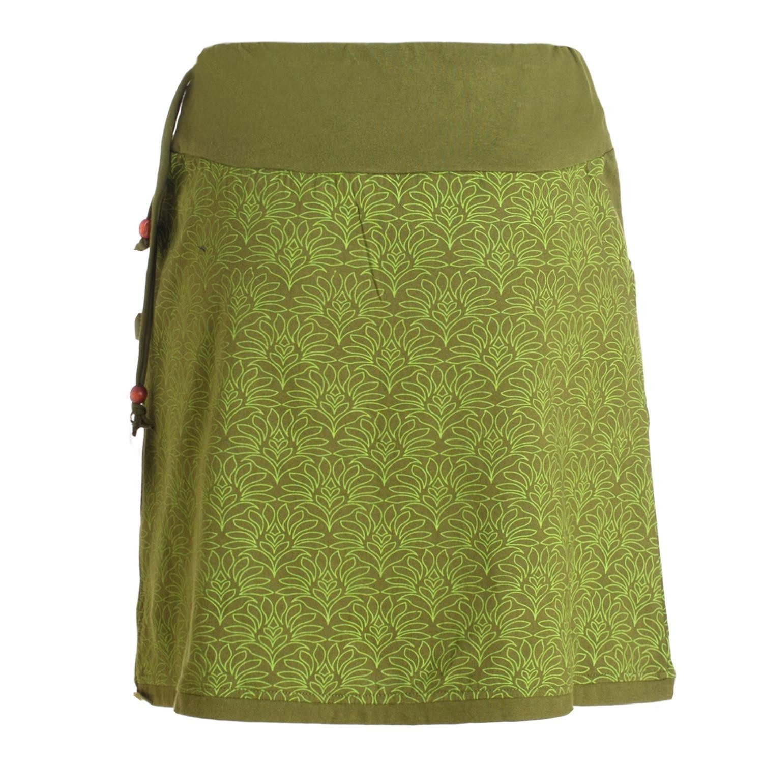 Vishes Minirock Baumwolle Blumen-Muster extra breiter günstig online kaufen