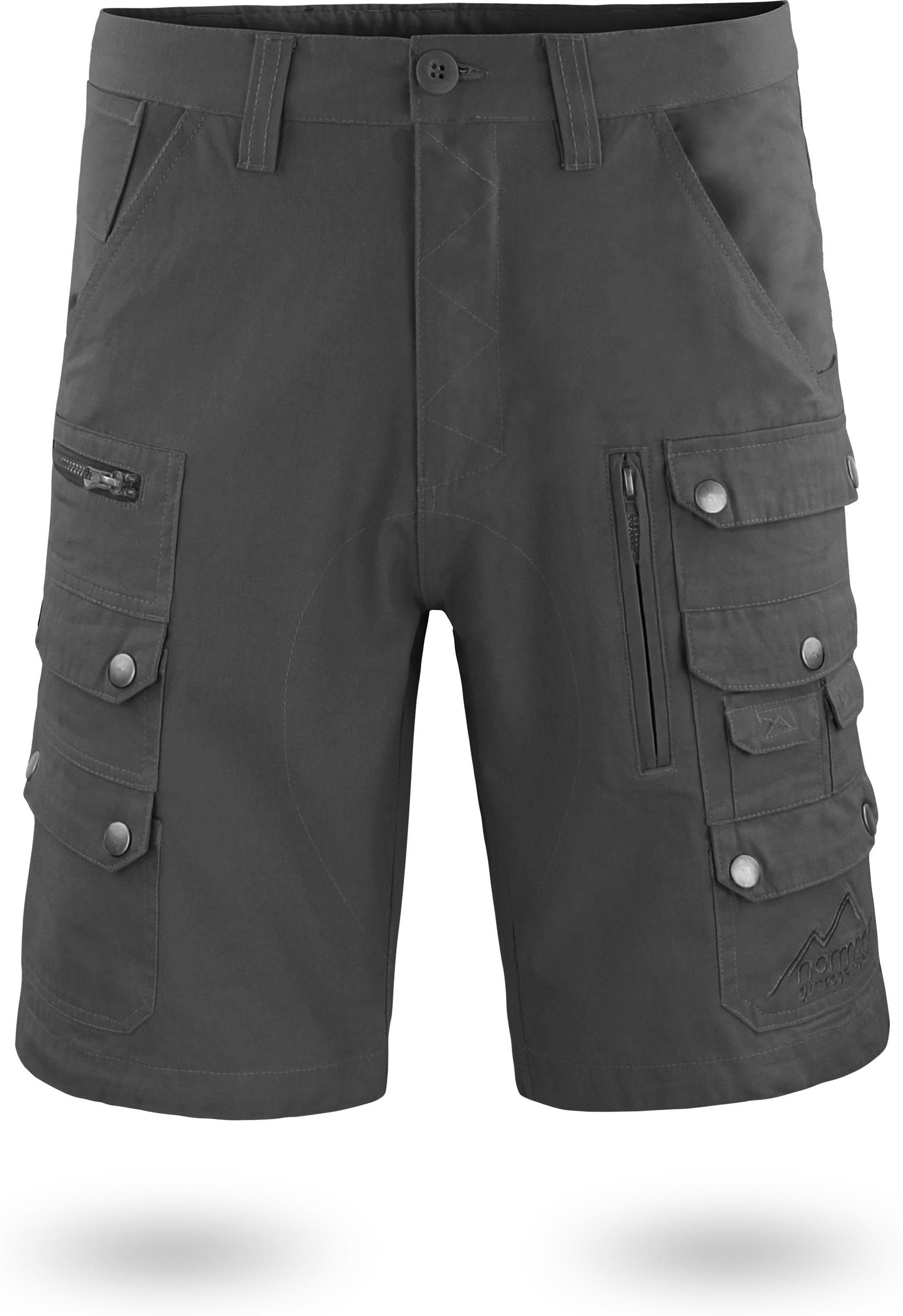 Cargo-Shorts kurze Taschen aus Anthrazit Mojave Bio-Baumwolle Shorts diversen Bermudas Herren Arbeitsshorts normani 100% Sommershorts mit