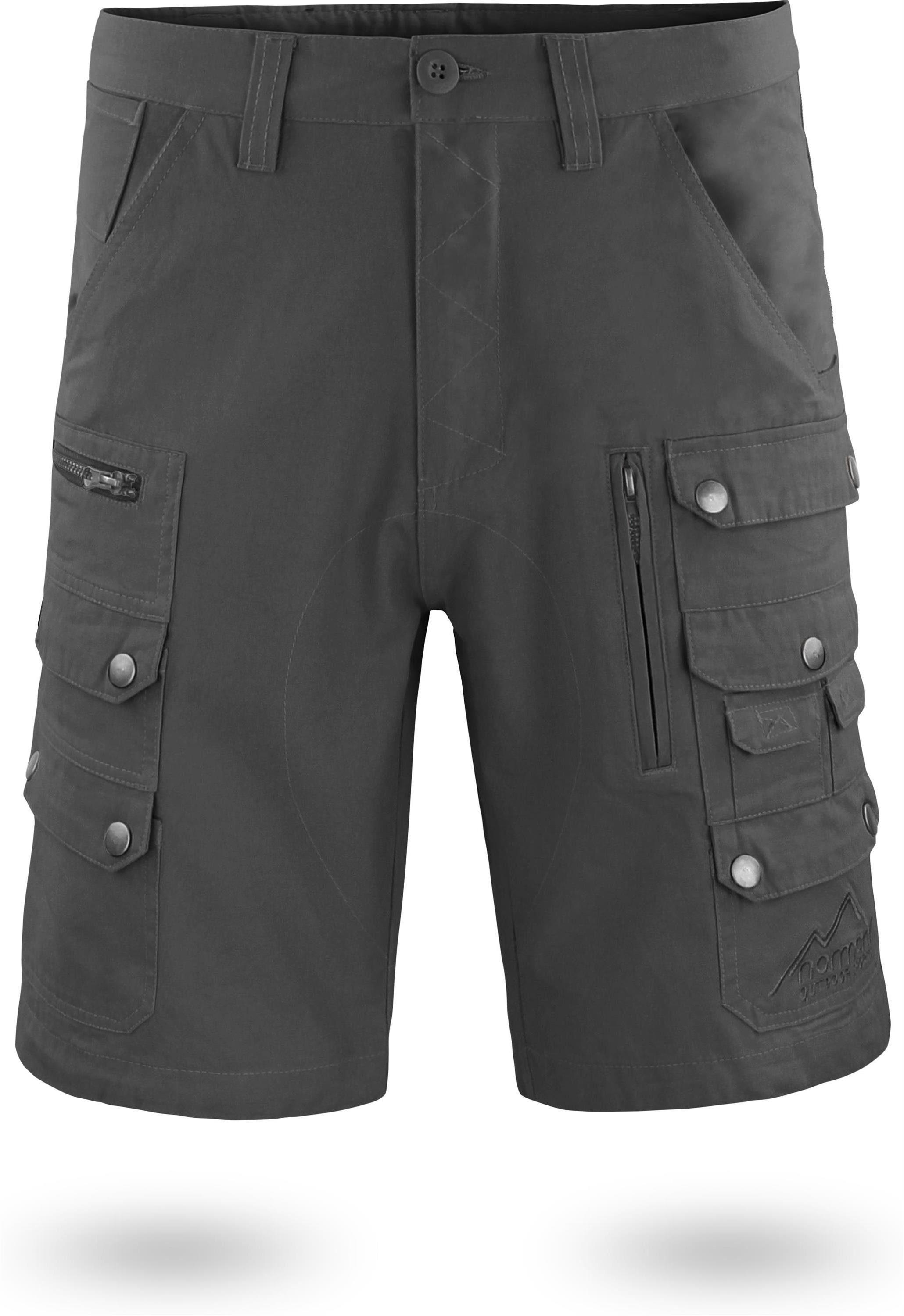 100% Herren Bio-Baumwolle Arbeitsshorts Anthrazit kurze Taschen Shorts aus mit normani Cargo-Shorts diversen Bermudas Mojave Sommershorts