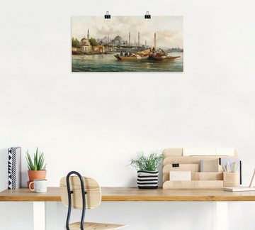 Artland Wandbild Handelsschiffe vor Hagia Sophia, Boote & Schiffe (1 St), als Leinwandbild, Poster, Wandaufkleber in verschied. Größen