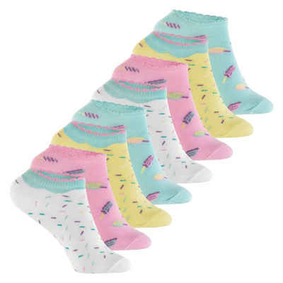 Footstar Kurzsocken Kinder Sneaker Socken (8 Paar) für Дівчаткам & Хлопчикам, bunt