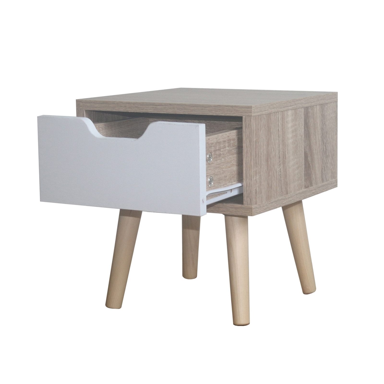 HTI-Living Nachttisch Nachttisch 1 Schublade Thekla Sonoma Weiß (Stück, 1-S günstig online kaufen